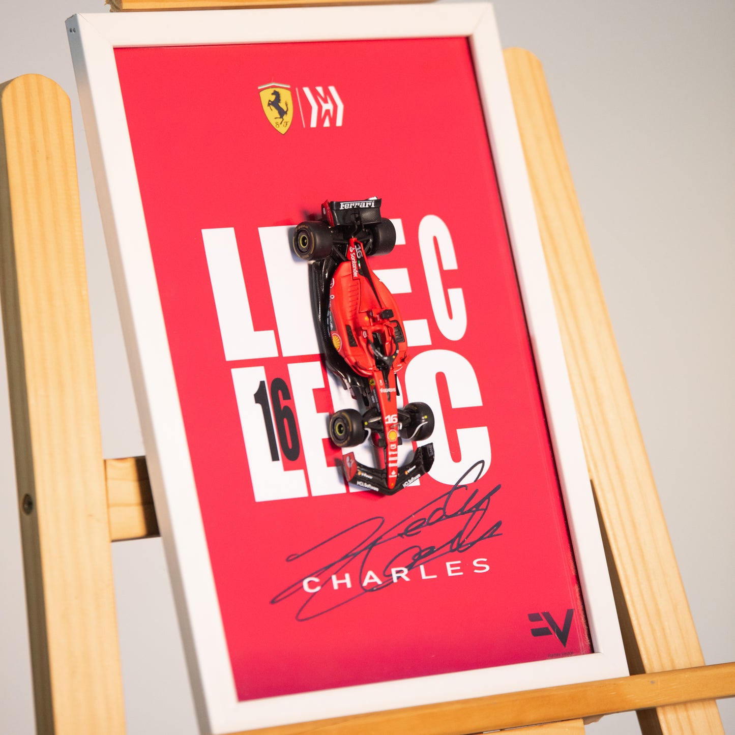 Charles Leclerc Ferrari F1 Diecast Frame