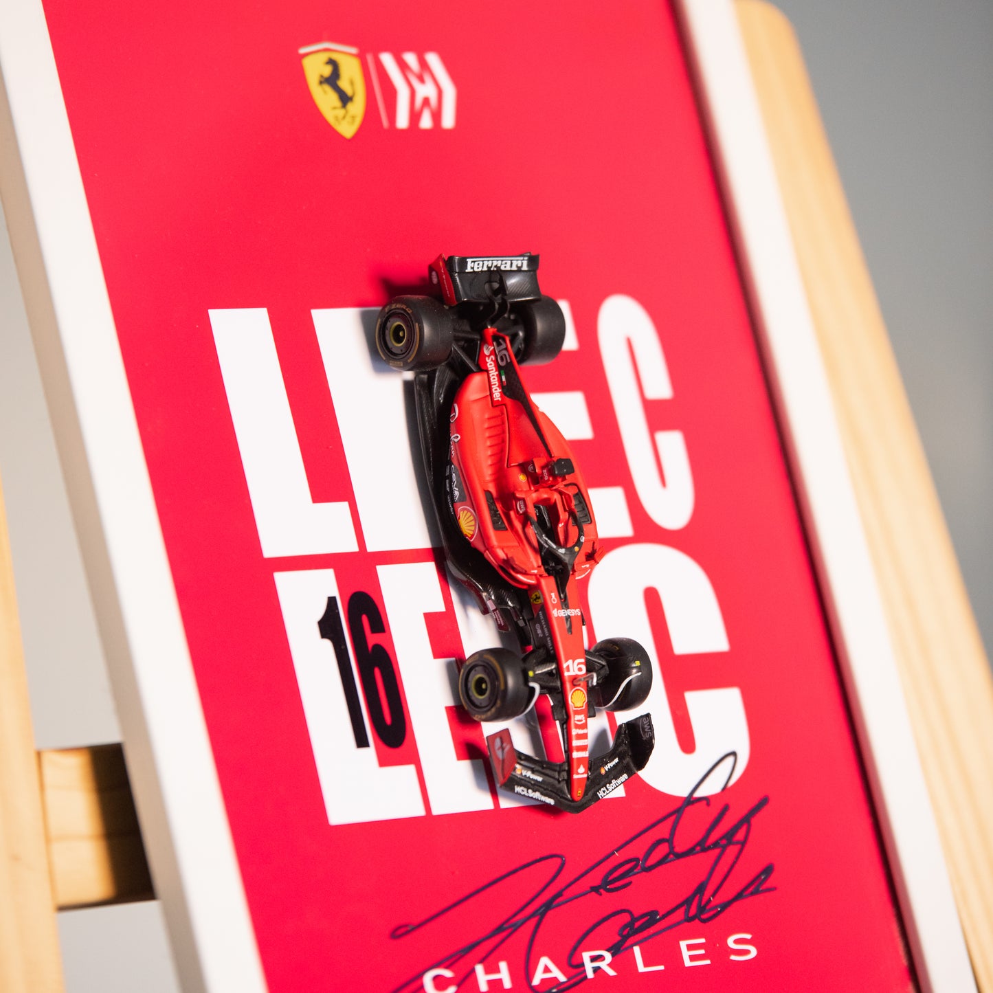 Charles Leclerc Ferrari F1 Diecast Frame