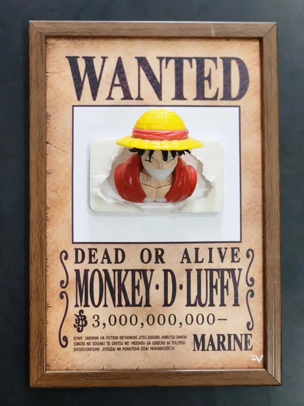 3D-Monkey D. Luffy Wanted Poster Frame